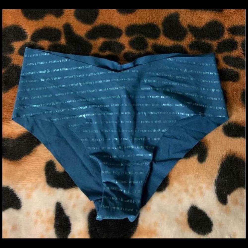 L victoria secret Blue seamless logo wrap panty